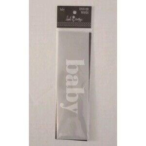 Heidi Swapp Iron On Words "baby" White 2006